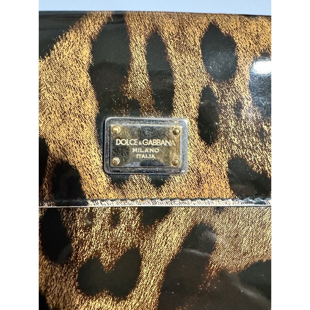 Authentic Dolce & Gabbana Leopard Print Long Wallet 7.5" X 4" - Picture 3 of 8